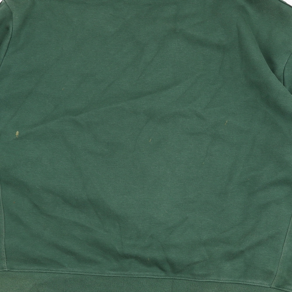 Superdry Mens Green Cotton Full Zip Sweatshirt Size XL