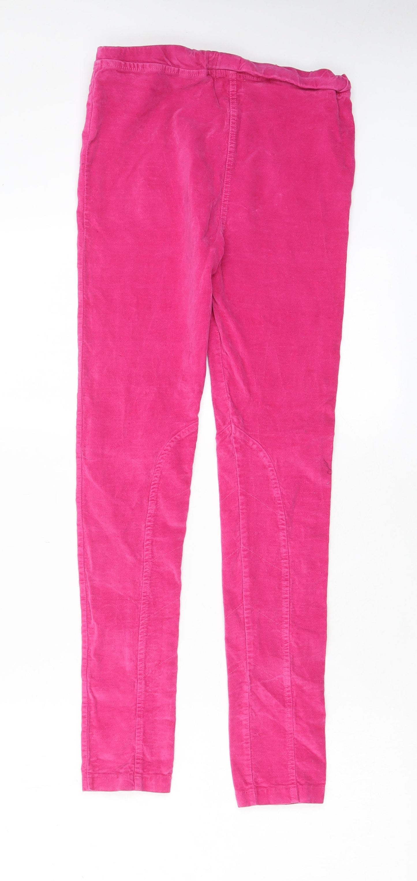 Joules Girls Pink Cotton Capri Trousers Size 11-12 Years L26 in Regular Pullover - Logo, Embroided