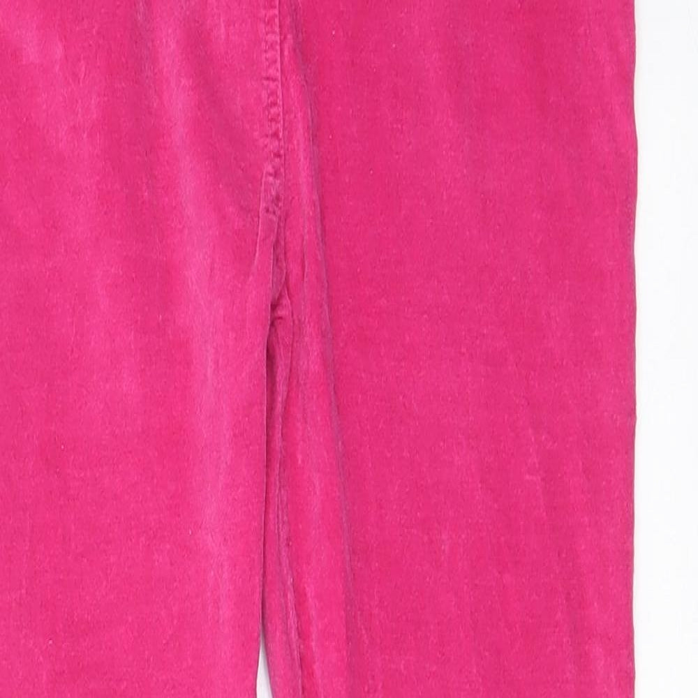 Joules Girls Pink Cotton Capri Trousers Size 11-12 Years L26 in Regular Pullover - Logo, Embroided