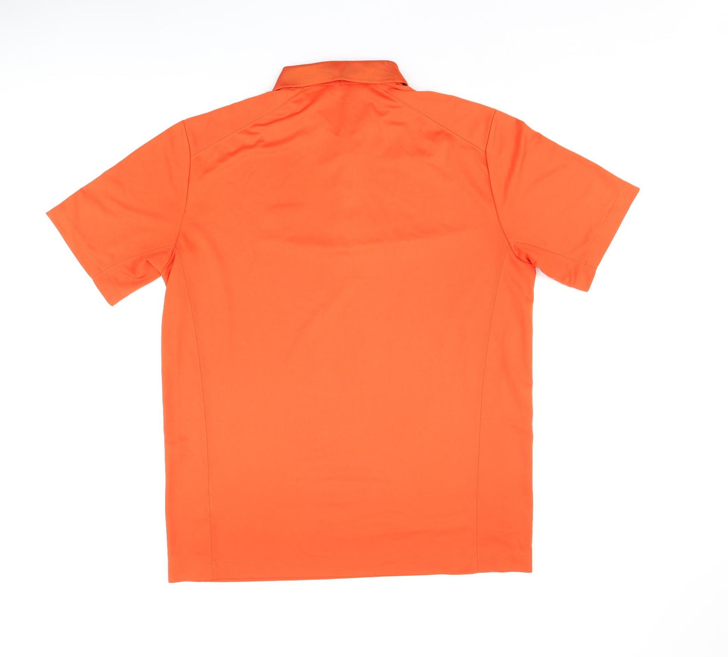 Nike Mens Orange Polyester Polo Size L Collared Button - DGC