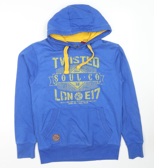 Twisted Soul Mens Blue Polyester Pullover Sweatshirt Size S - Logo