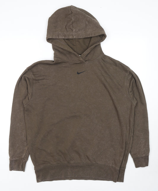 Nike Mens Brown Cotton Pullover Sweatshirt Size S - Tie-dye