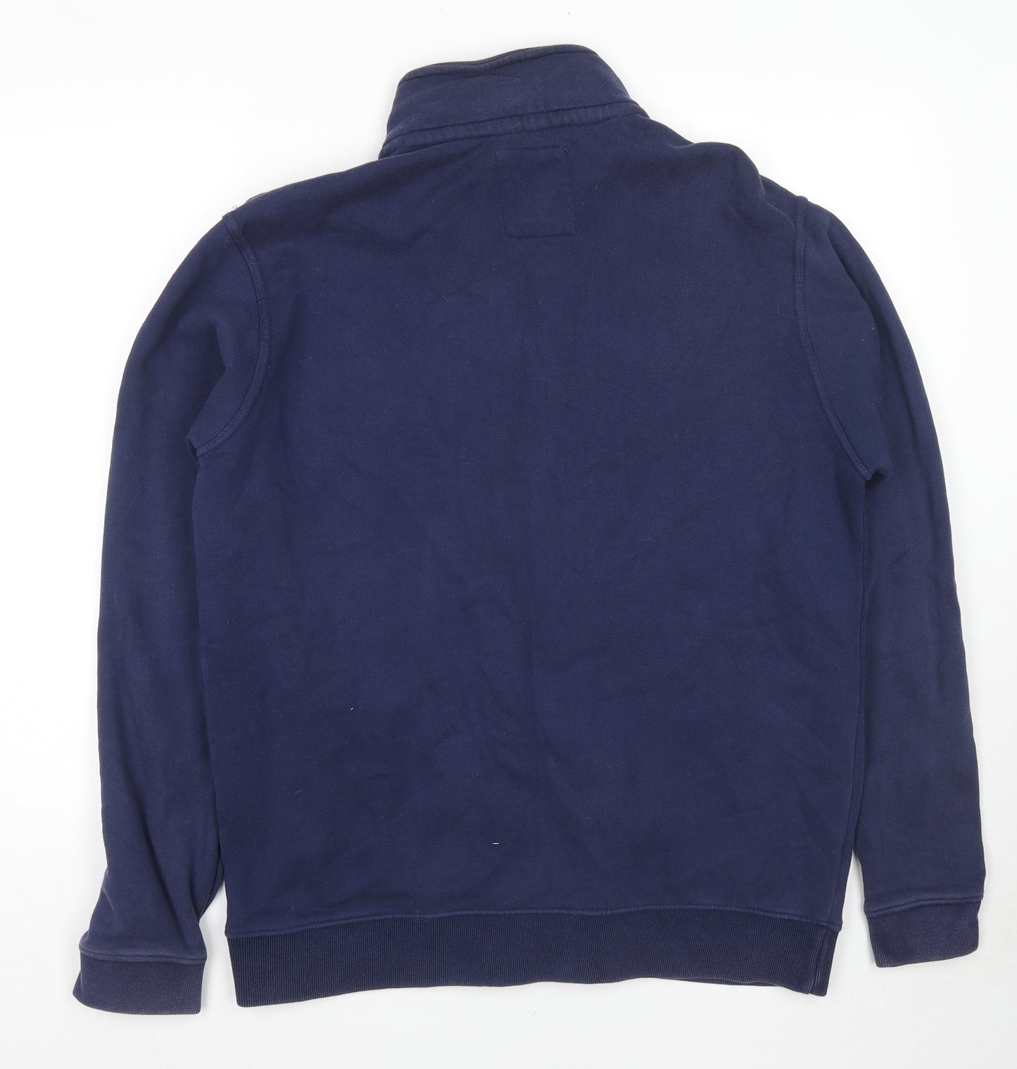 Crew Clothing Mens Blue Cotton Full Zip Sweatshirt Size M