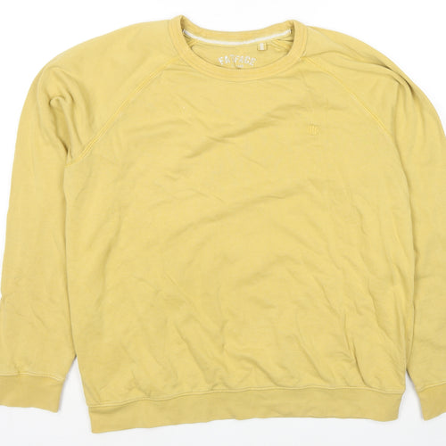 Fat Face Mens Yellow Cotton Pullover Sweatshirt Size L