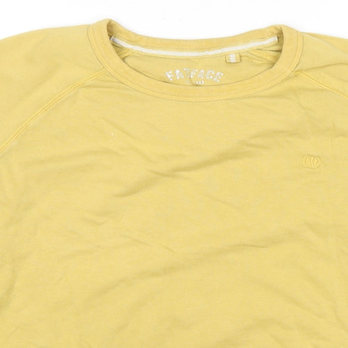 Fat Face Mens Yellow Cotton Pullover Sweatshirt Size L