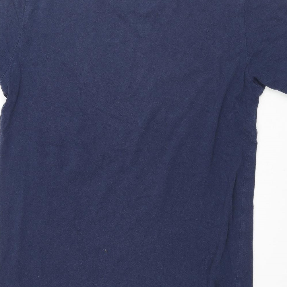 American Eagle Mens Blue Cotton T-Shirt Size S Round Neck - Eagle Print