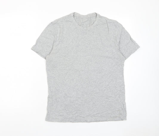 Gap Mens Grey Cotton T-Shirt Size M Crew Neck