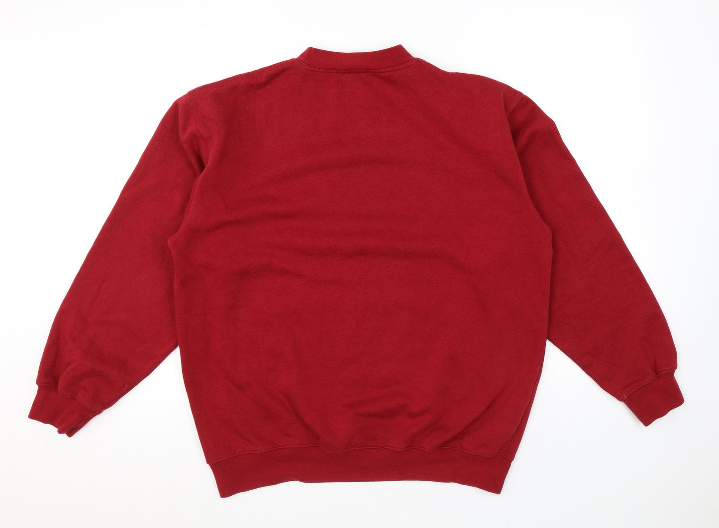 Zantos Mens Red Polyester Pullover Sweatshirt Size M