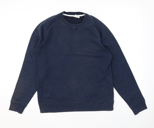 John Lewis Mens Blue Cotton Pullover Sweatshirt Size S