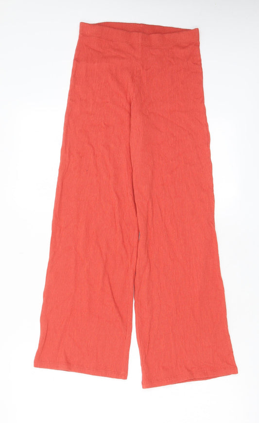 Marks and Spencer Girls Orange Cotton Dress Pants Trousers Size 10-11 Years Regular Pullover