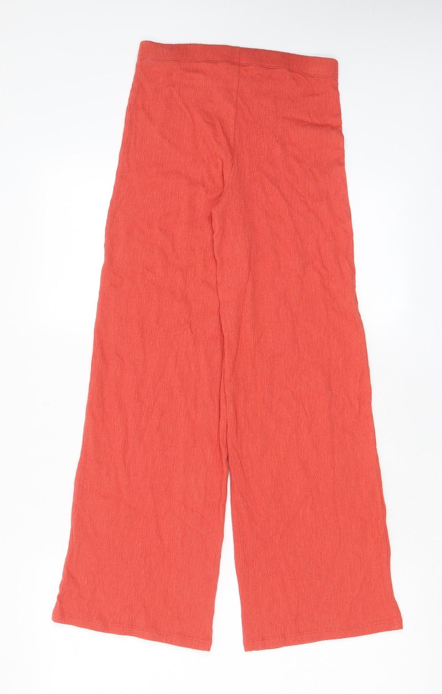 Marks and Spencer Girls Orange Cotton Dress Pants Trousers Size 10-11 Years Regular Pullover