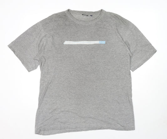 Paul Smith Mens Grey Cotton T-Shirt Size XL Round Neck - Logo