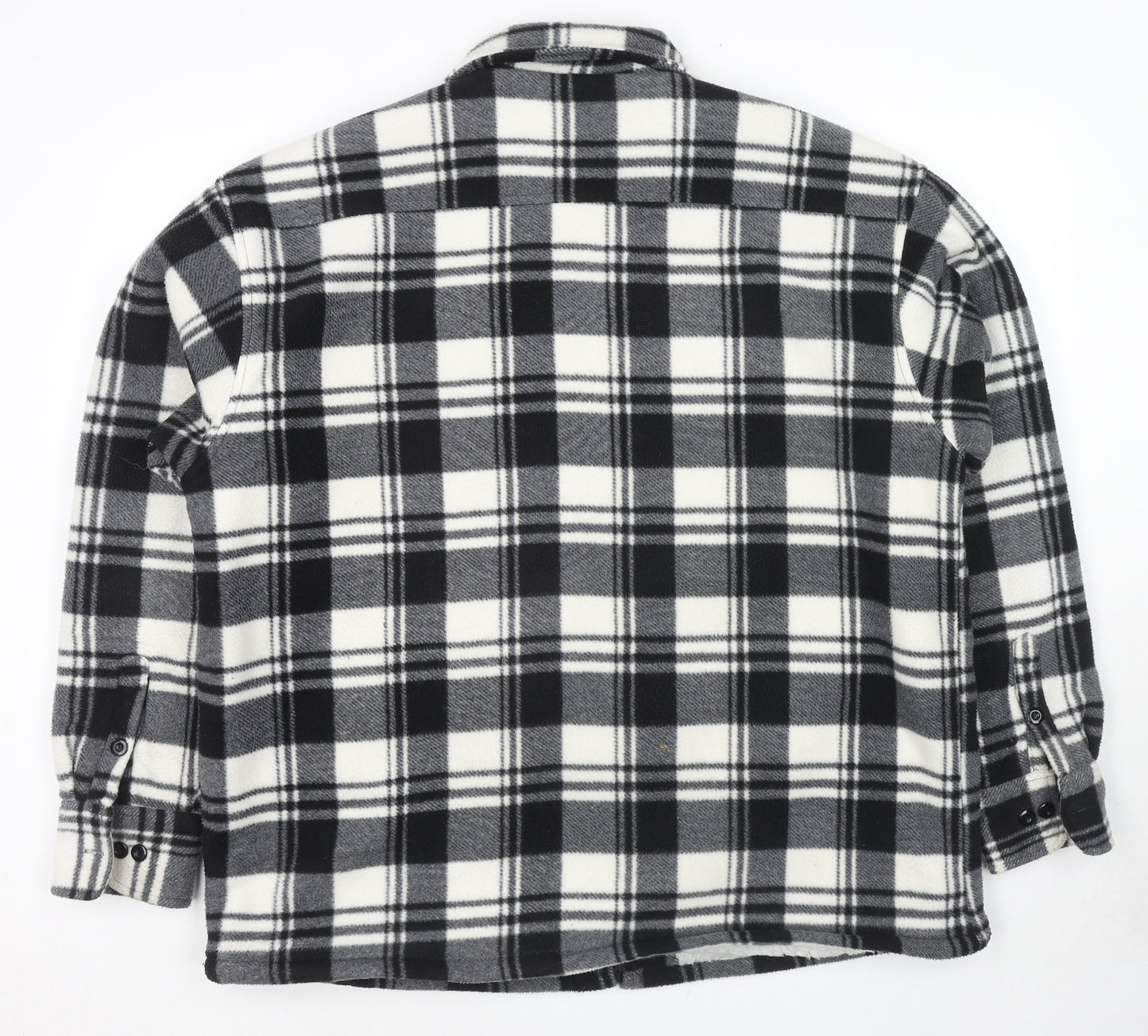 MBC Mens Black Check Jacket Size L Zip