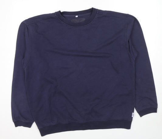 LeaseStar Mens Blue Cotton Pullover Sweatshirt Size XL