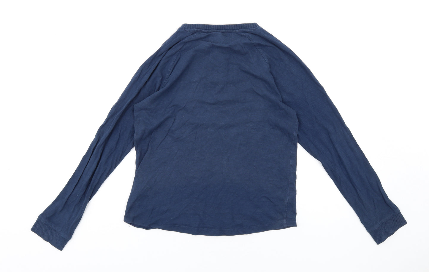 NEXT Boys Blue Cotton Basic T-Shirt Size 12 Years Round Neck Pullover