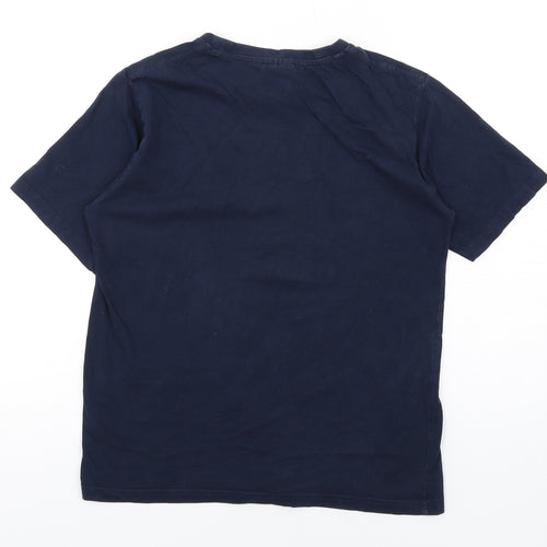 Global Culture Boys Blue Cotton Basic T-Shirt Size 12 Years Round Neck Pullover - Sheep