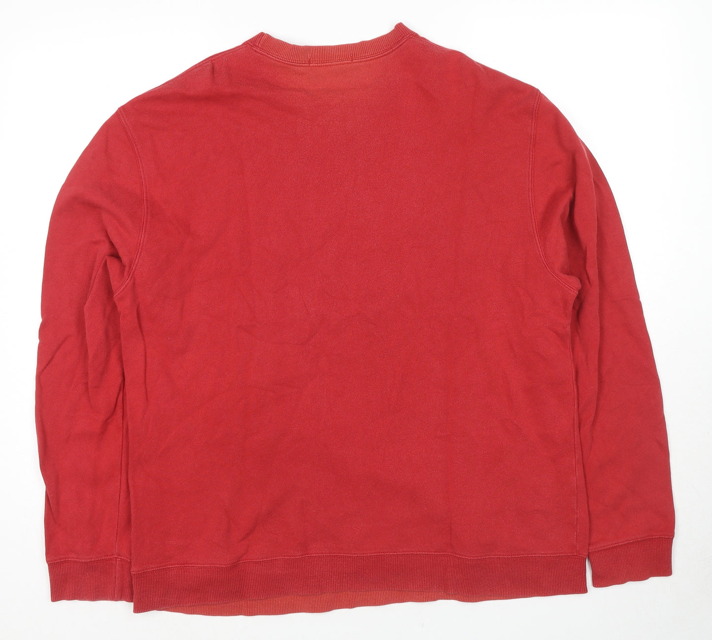 Baleno Mens Red Cotton Pullover Sweatshirt Size XL - Never Give Up