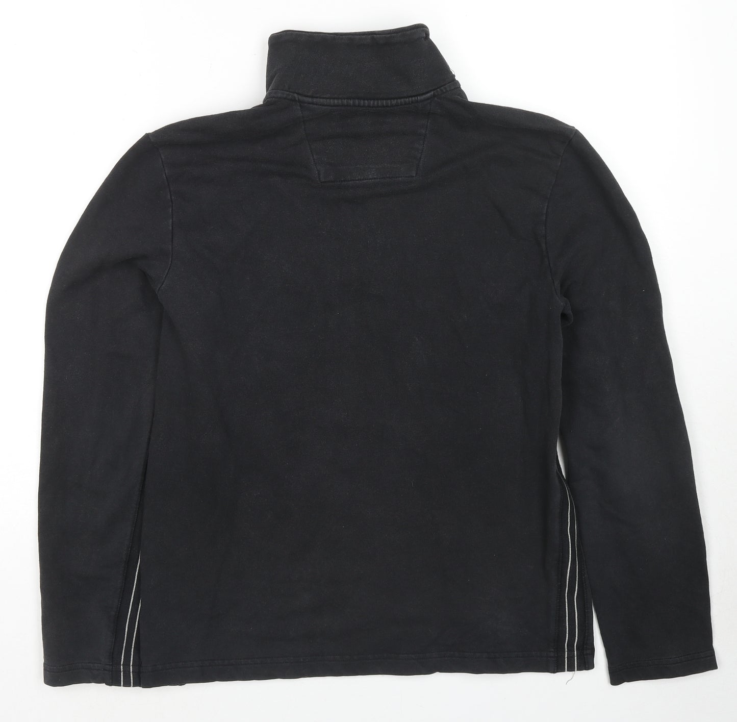 NEXT Mens Black Cotton Henley Sweatshirt Size M