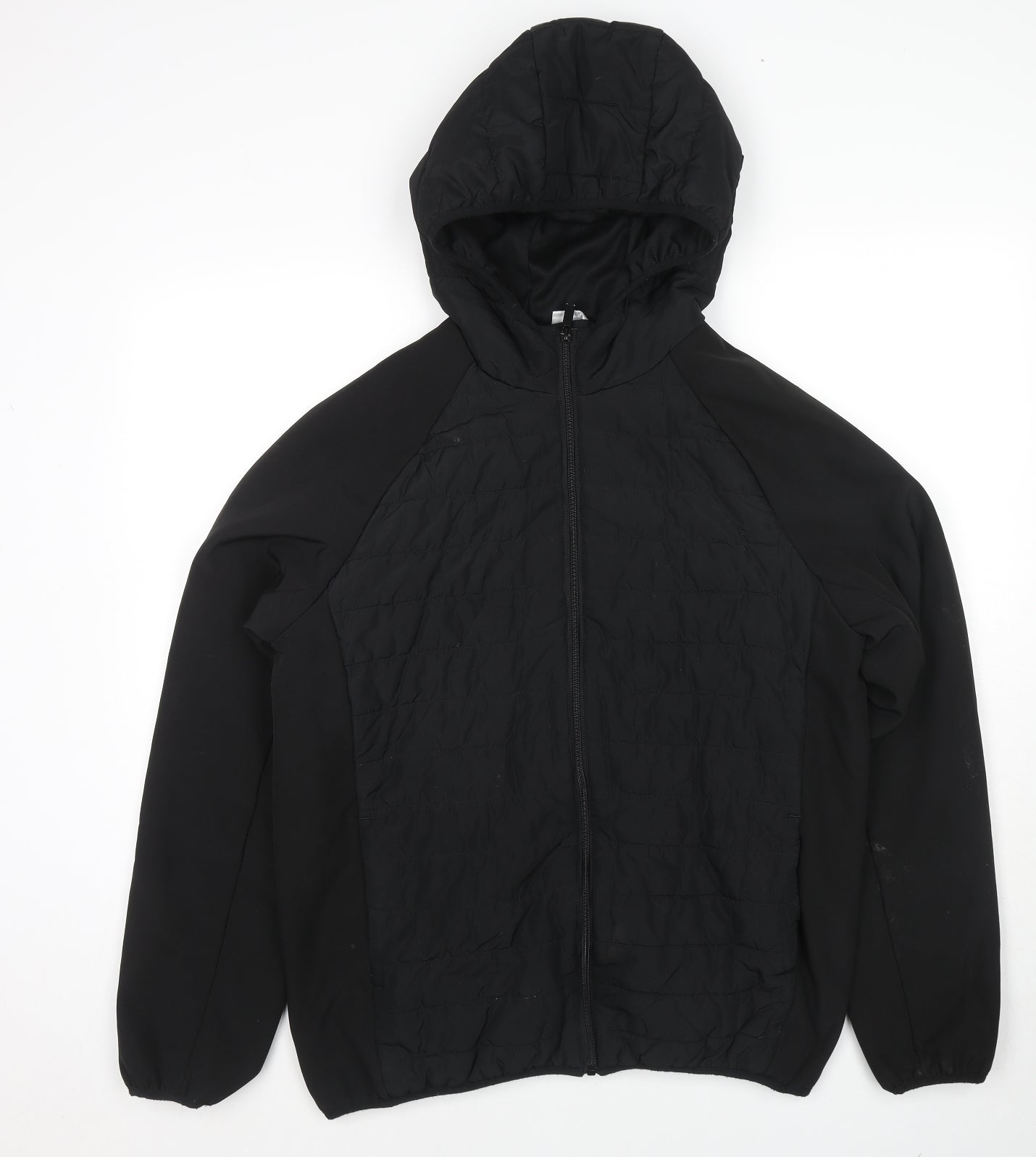 Alpha One Mens Black Windbreaker Jacket Size M Zip