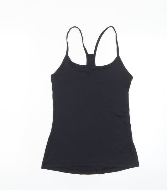 GOODMOVE Womens Black Polyester Camisole Tank Size 8 Scoop Neck Pullover