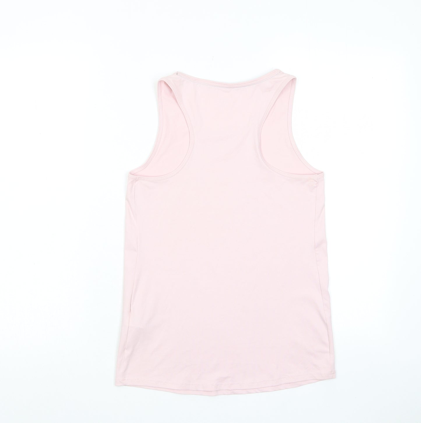 GOODMOVE Womens Pink Polyester Basic Tank Size 8 Scoop Neck Pullover