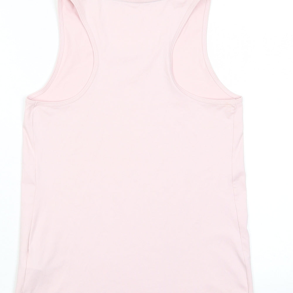 GOODMOVE Womens Pink Polyester Basic Tank Size 8 Scoop Neck Pullover