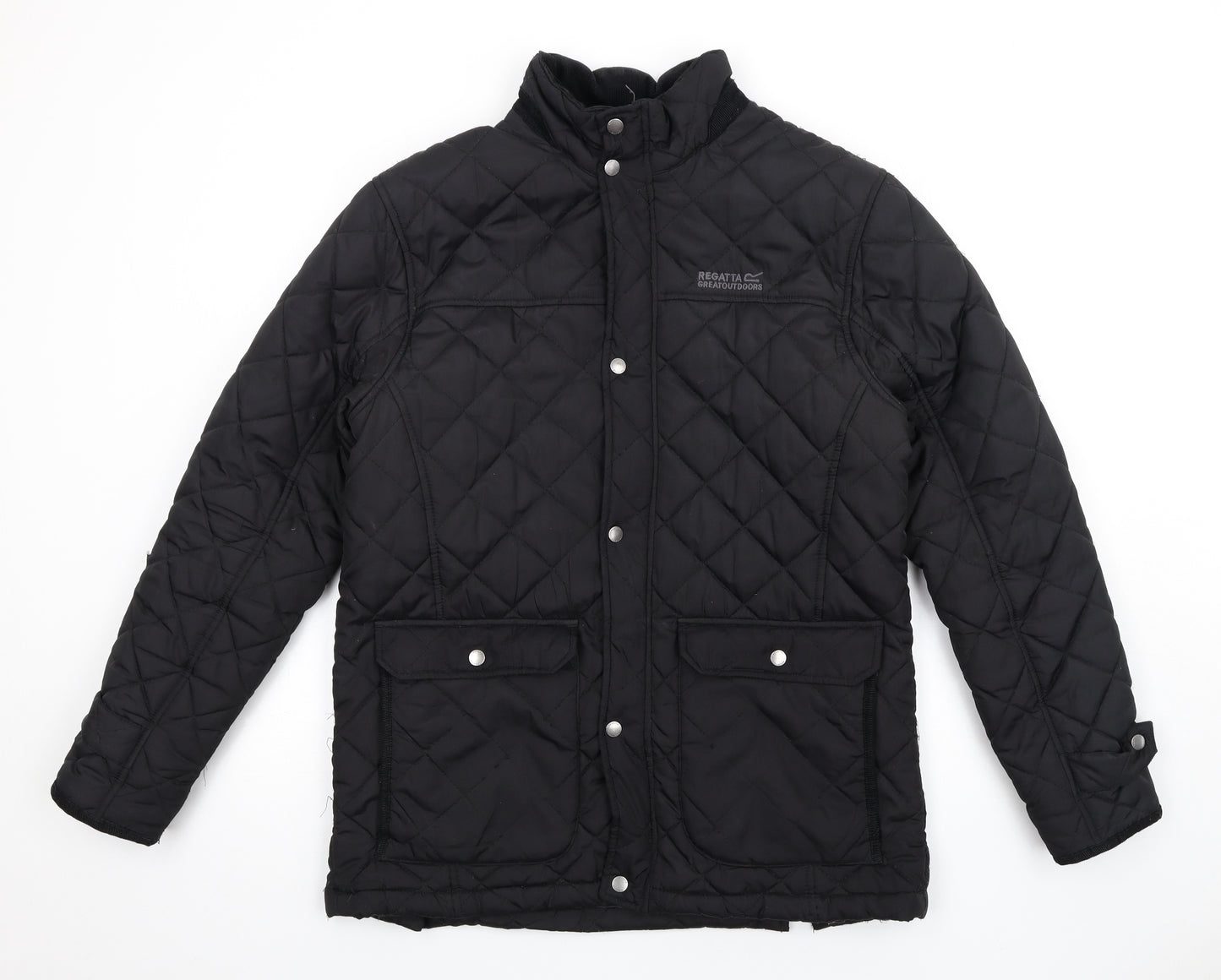 Regatta Mens Black Quilted Coat Size M Zip