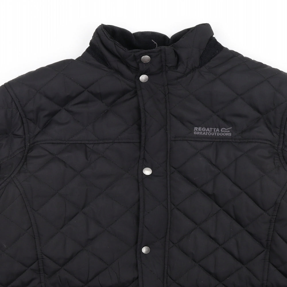 Regatta Mens Black Quilted Coat Size M Zip