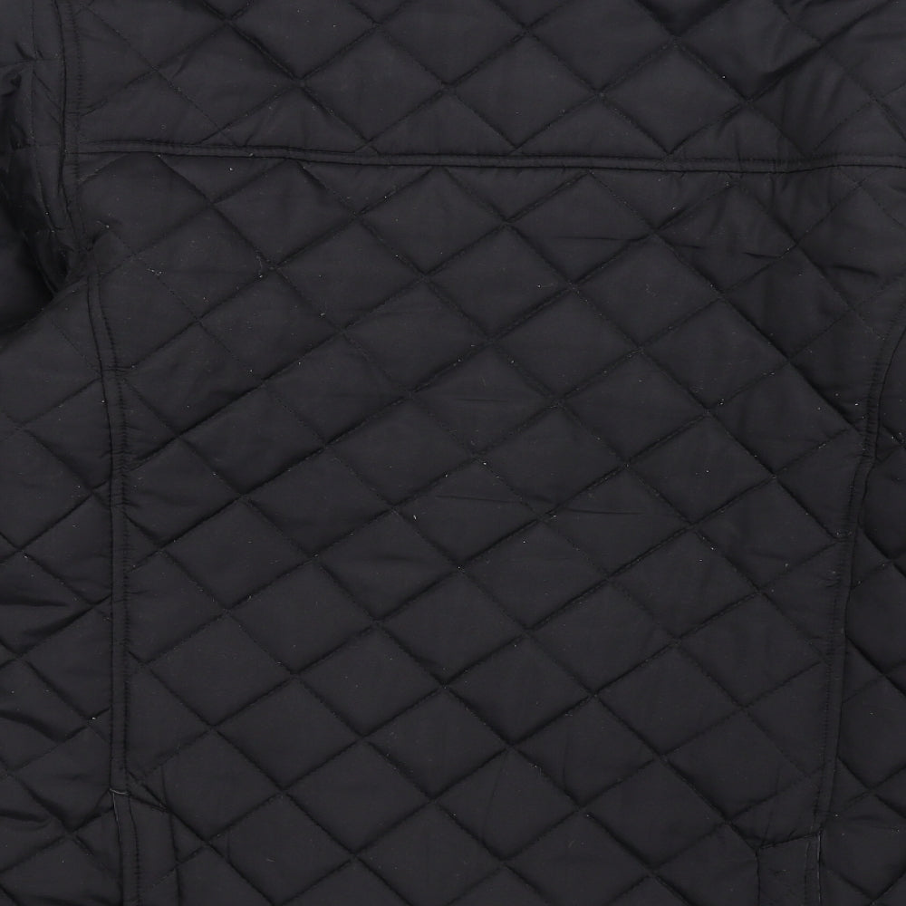 Regatta Mens Black Quilted Coat Size M Zip