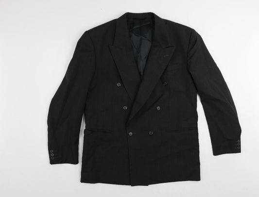 Horne Mens Black Polyester Jacket Suit Jacket Size 42 Regular