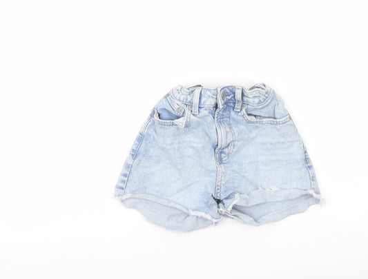 Gap Girls Blue Cotton Hot Pants Shorts Size 12 Years Regular Zip