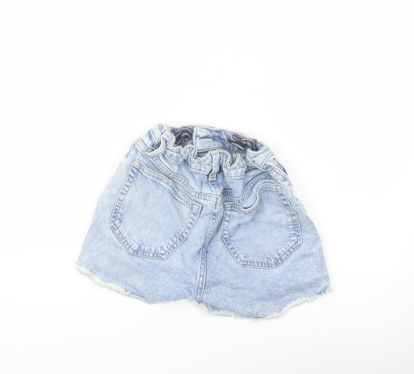 Gap Girls Blue Cotton Hot Pants Shorts Size 12 Years Regular Zip