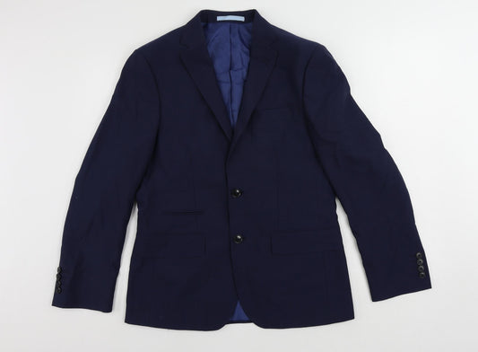 Marks and Spencer Mens Blue Wool Jacket Suit Jacket Size 36 Regular