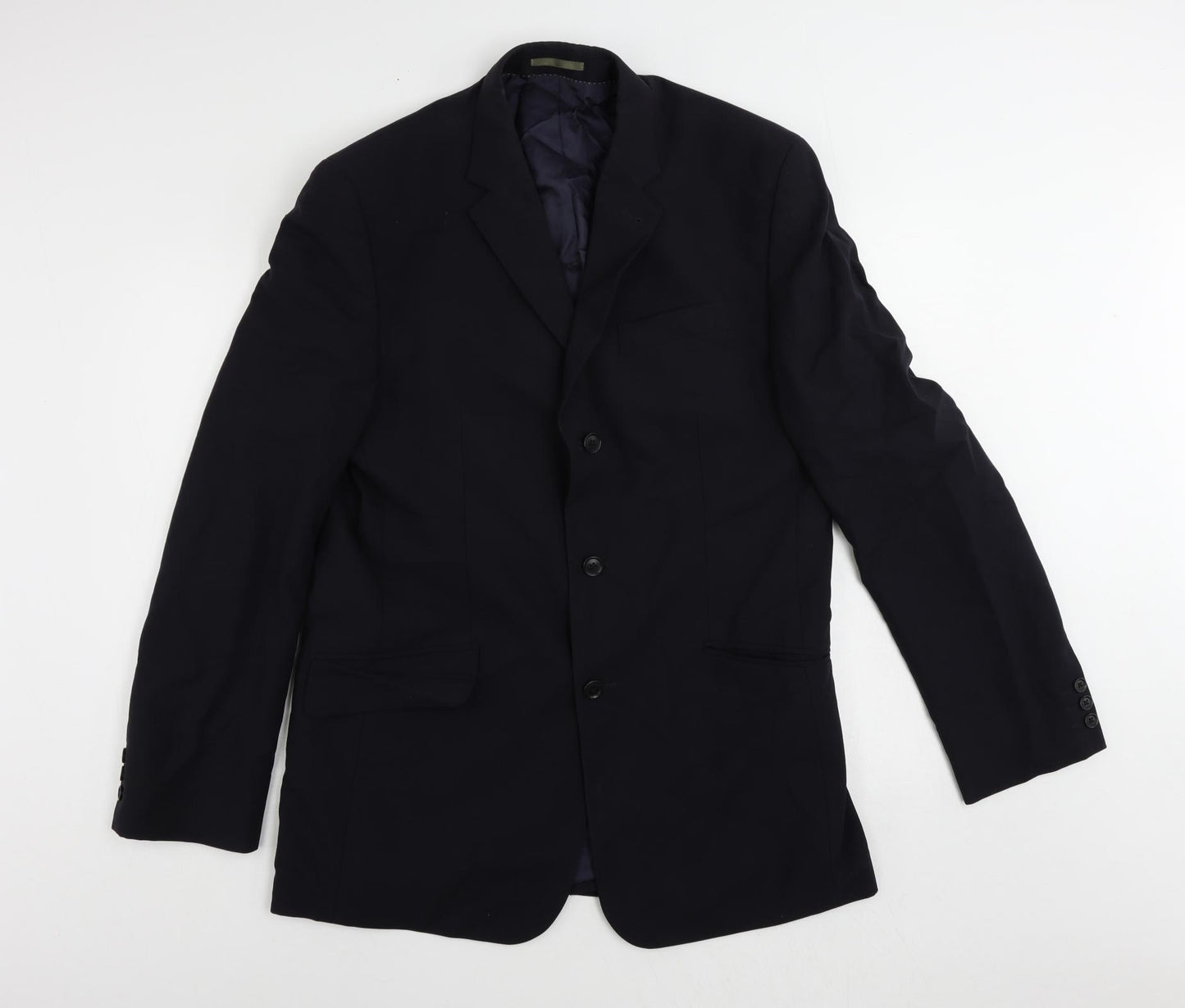 NEXT Mens Black Wool Jacket Suit Jacket Size 40 Regular