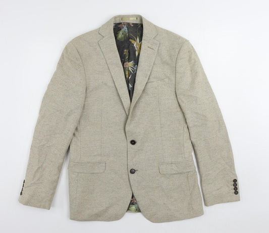 Limehaus Mens Beige Wool Jacket Blazer Size 40 Regular