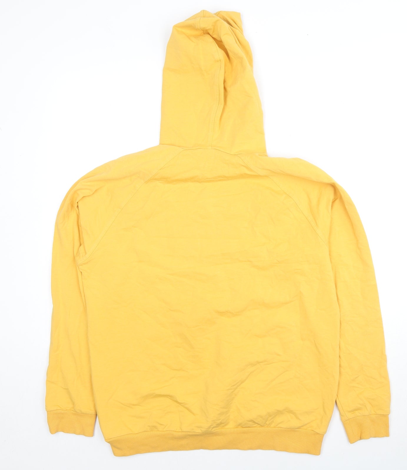 Blackspade Mens Yellow Cotton Pullover Hoodie Size S - Logo