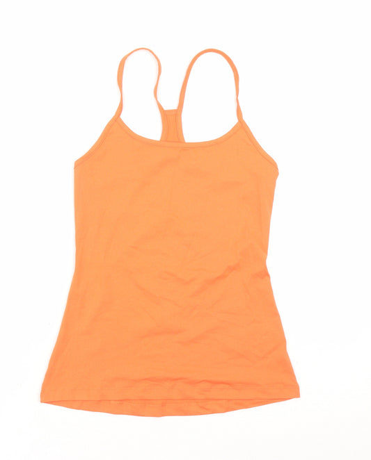 GOODMOVE Womens Orange Polyester Camisole Tank Size 8 Round Neck Pullover