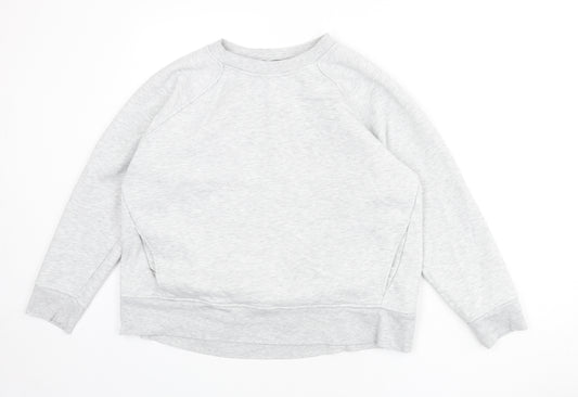 GOODMOVE Womens Grey Cotton Pullover Sweatshirt Size 18 Pullover