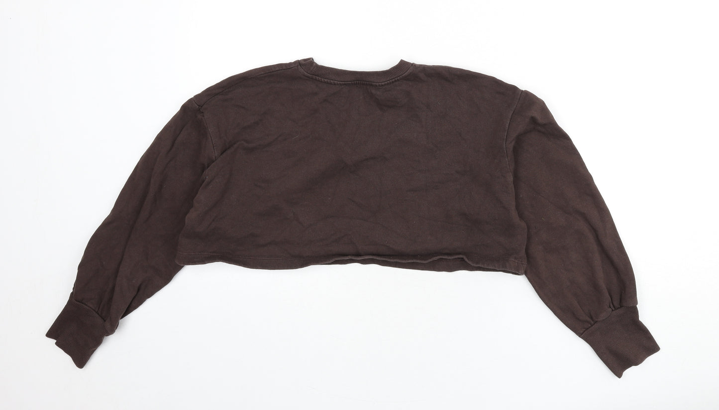 Zara Womens Brown Cotton Pullover Sweatshirt Size M Pullover - Manhattan, NYC, New York, Cropped