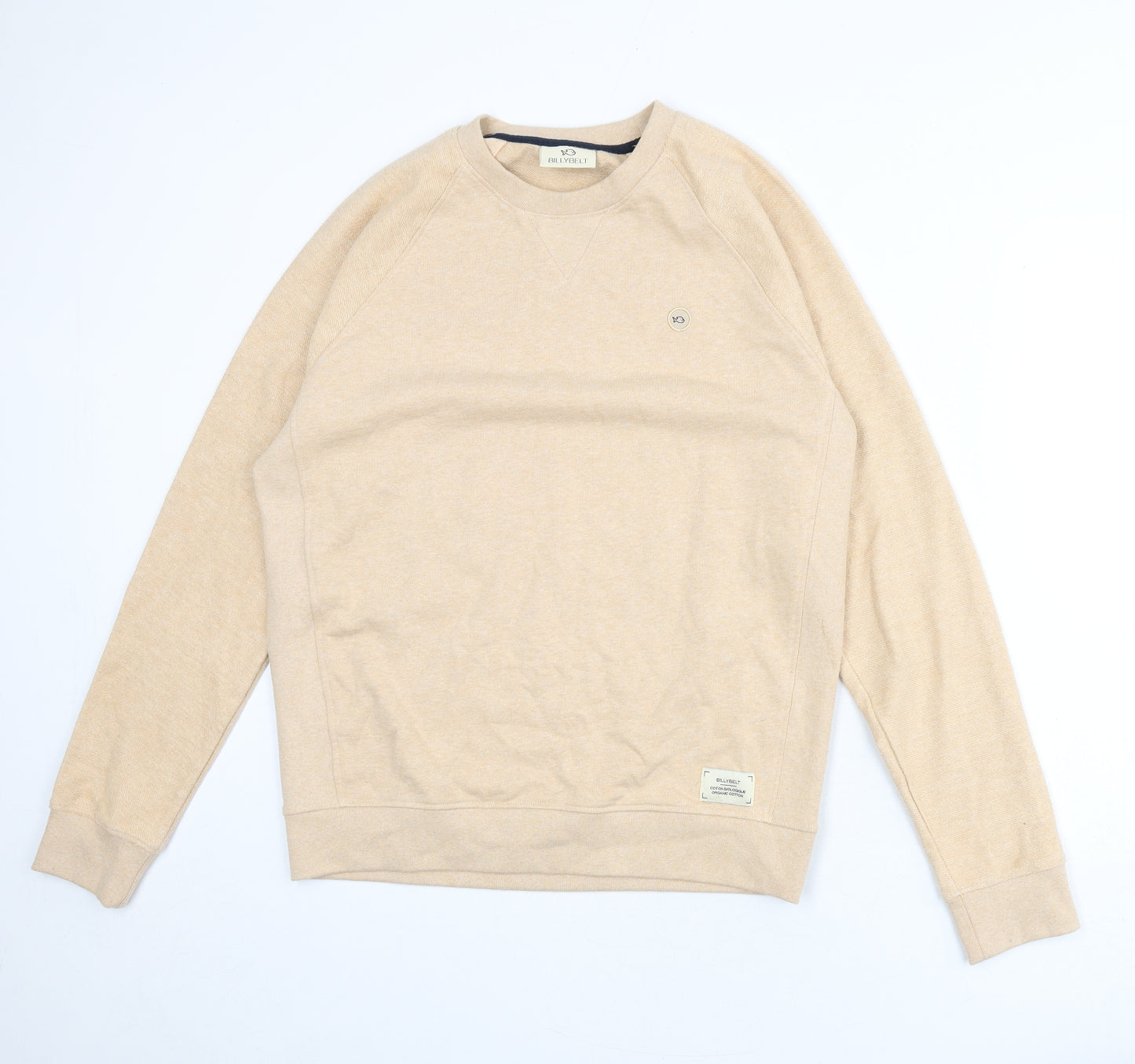 billybelt Mens Beige Cotton Pullover Sweatshirt Size L