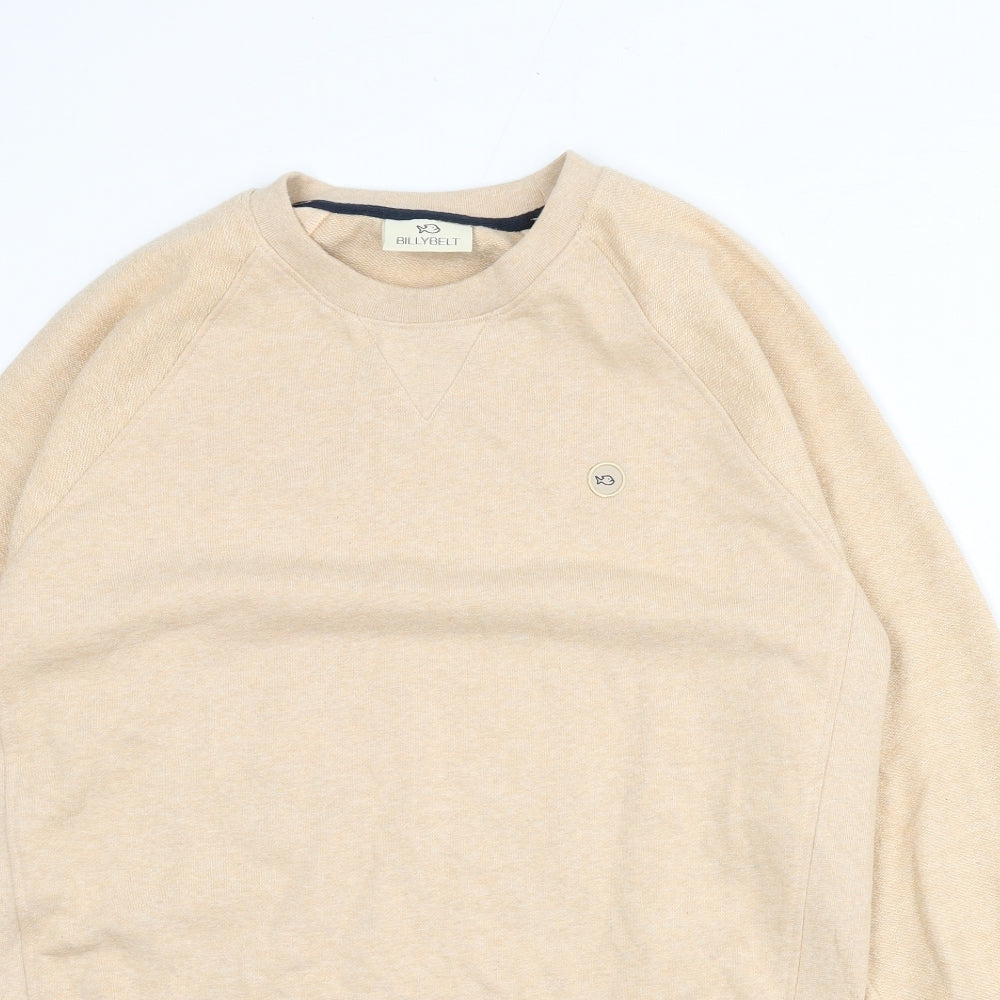 billybelt Mens Beige Cotton Pullover Sweatshirt Size L