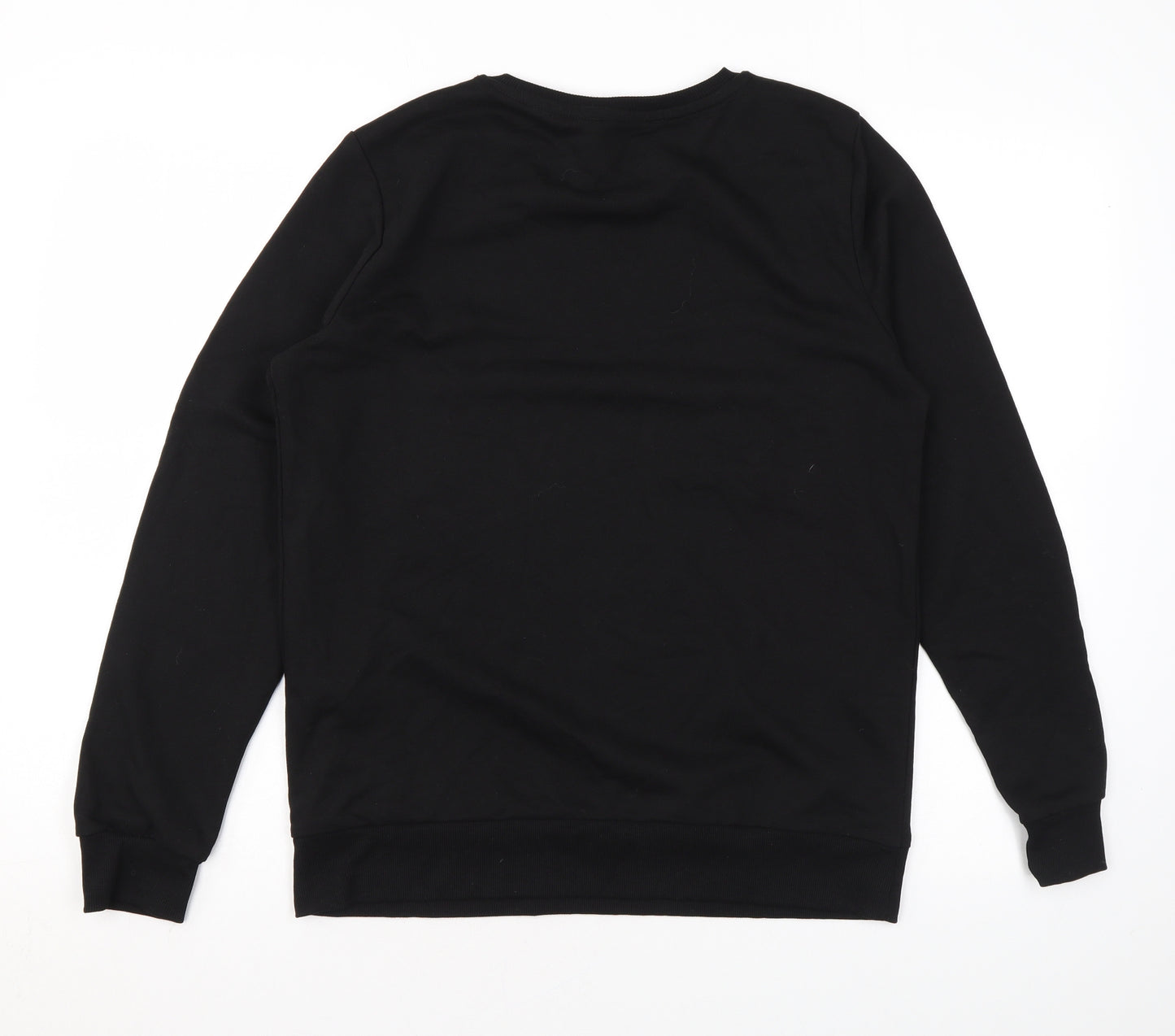 LCW Womens Black Polyester Pullover Sweatshirt Size M Pullover - Slogan