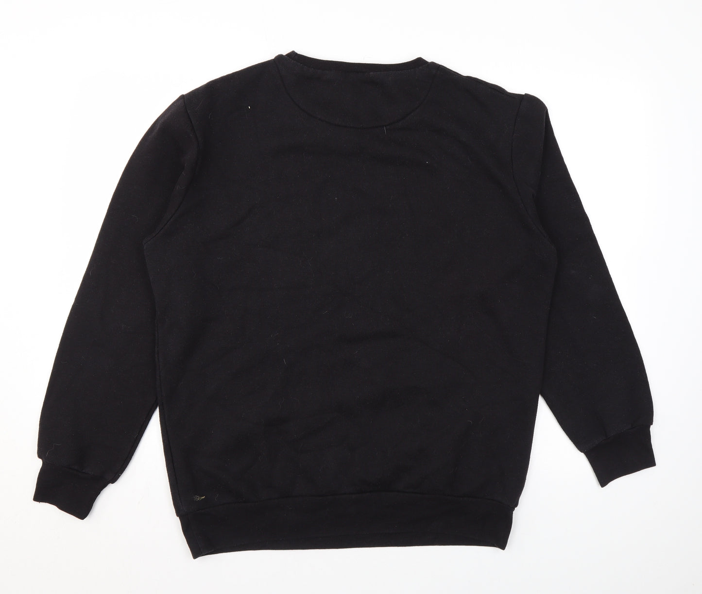 Hype Mens Black Polyester Pullover Sweatshirt Size M - Logo