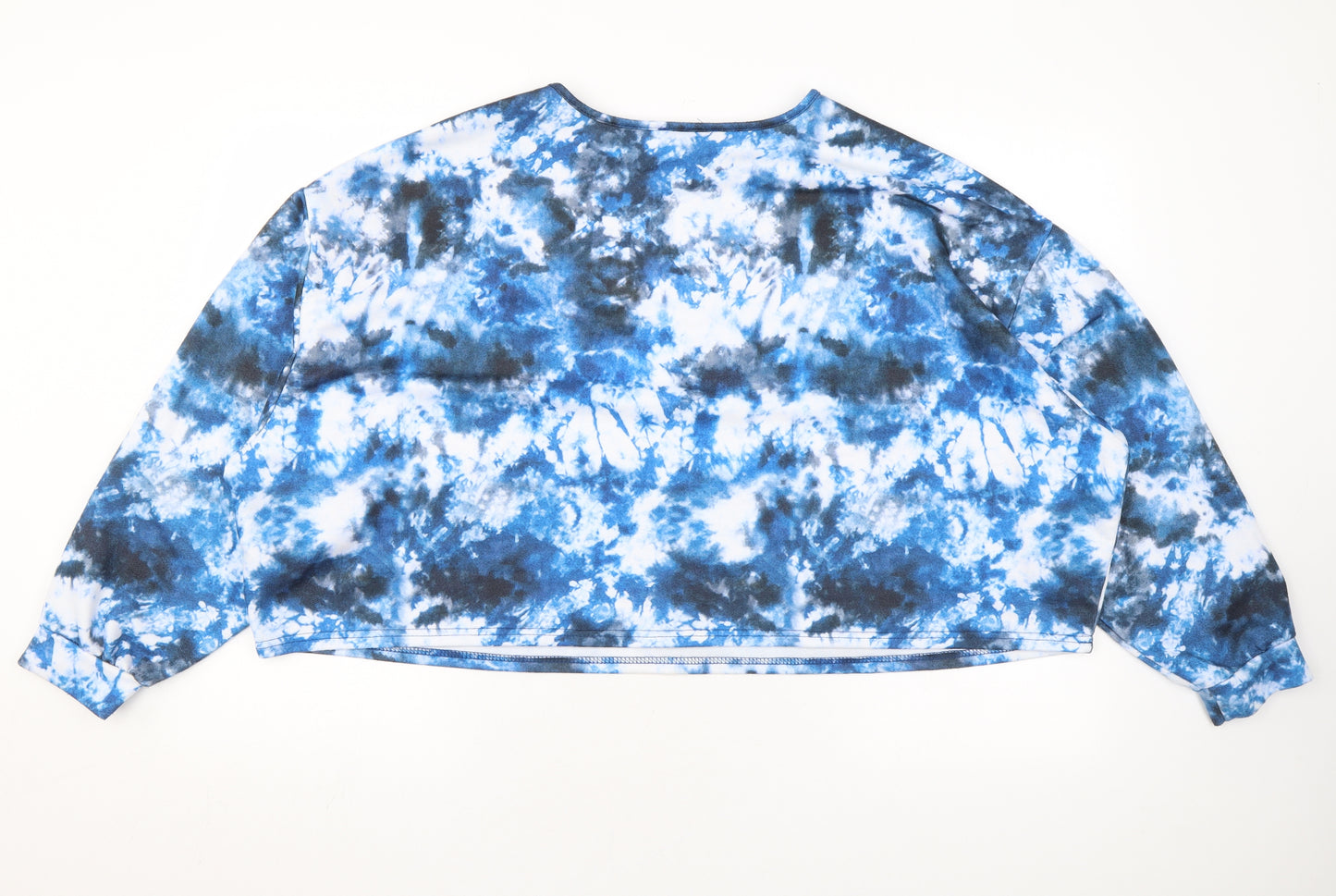 Simply Be Womens Blue Geometric Polyester Pullover Sweatshirt Size 18 Pullover - Tie Dye