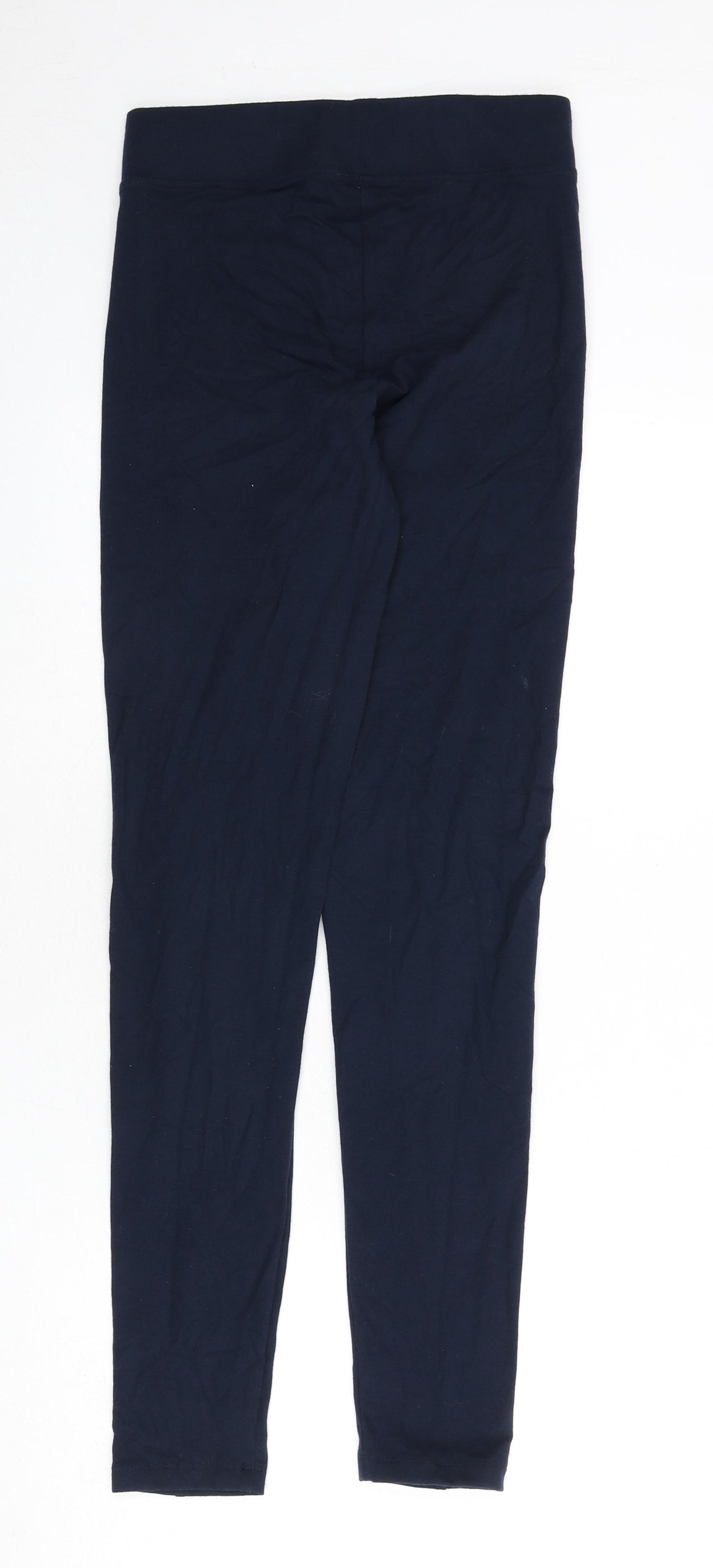 Marks and Spencer Womens Blue Polyester Capri Leggings Size 8 L28 in - Long Length