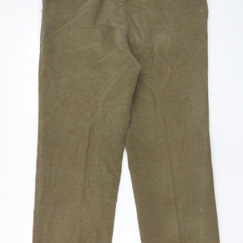 Meyer Mens Brown Polyester Trousers Size 36 in L30 in Regular Zip - Pockets