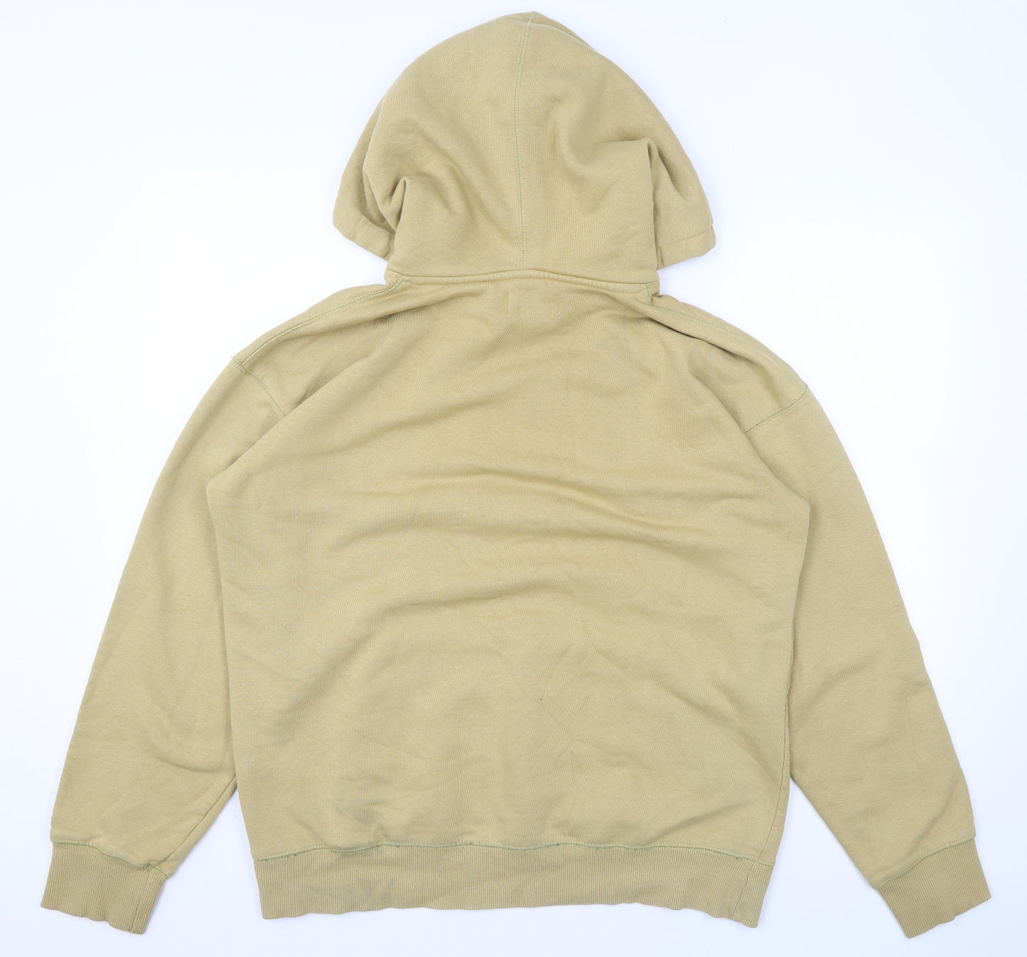 Topman Mens Yellow Cotton Pullover Hoodie Size S