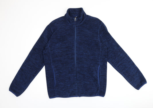 Uniqlo Mens Blue Polyester Full Zip Sweatshirt Size L