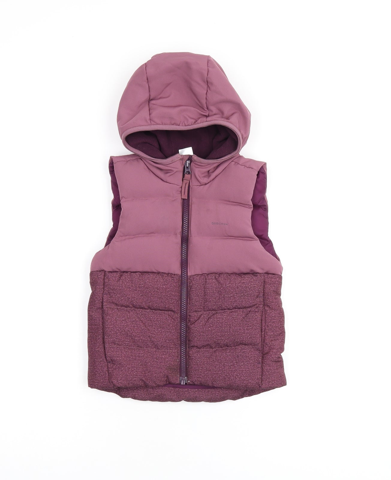 Quechua Girls Pink Gilet Coat Size 2-3 Years Zip