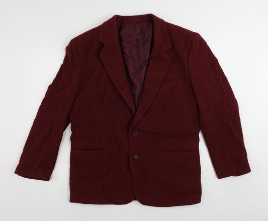 Emporium Mens Red Wool Jacket Blazer Size 40 Regular